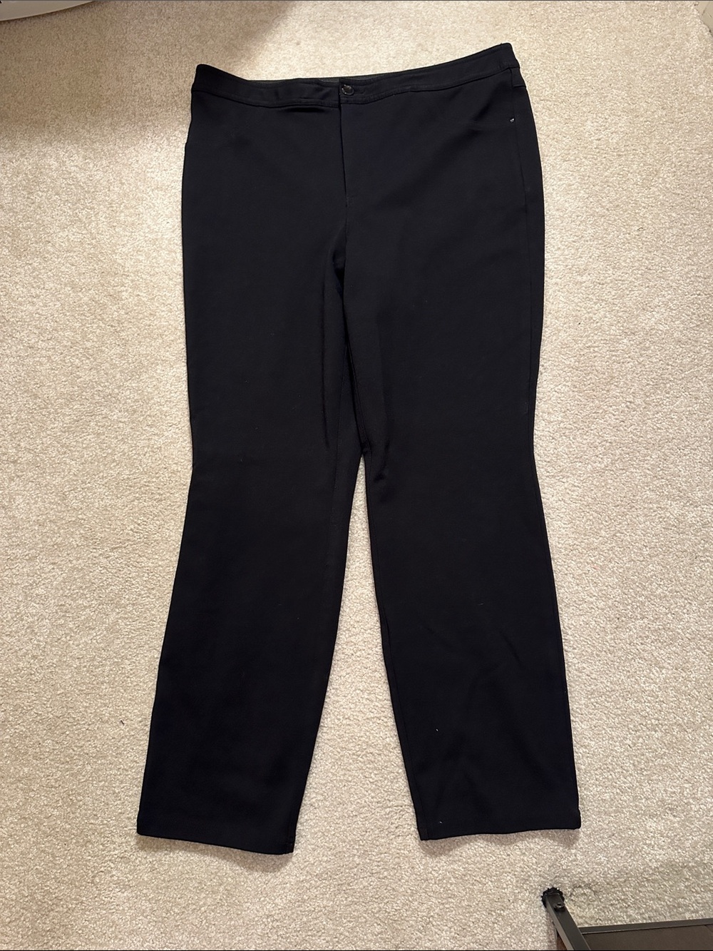 JM Collection Black Straight-Leg Women's Pants